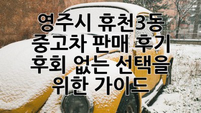 영주시 휴천3동 중고차 판매 후기: 후회 없는 선택을 위한 가이드
